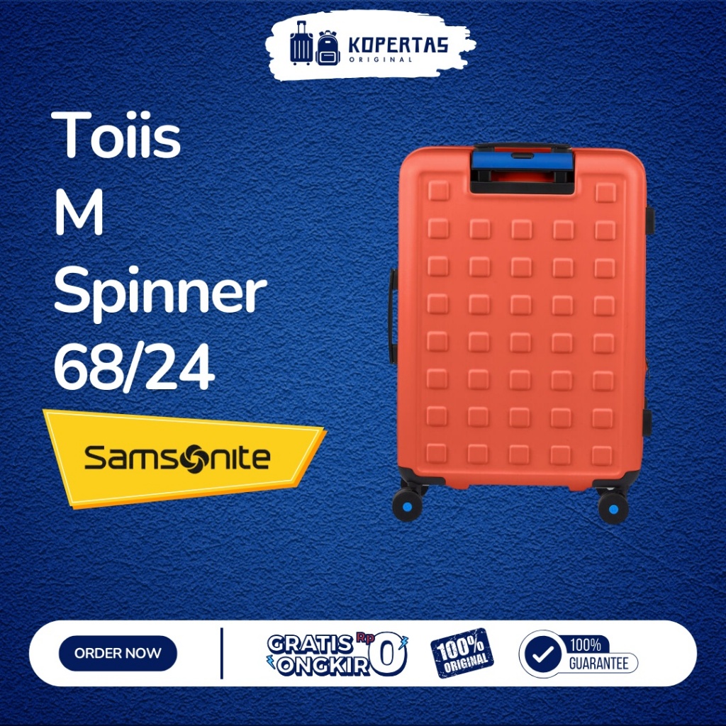 Samsonite Toiis Koper Medium Expandable 66cm Sunset Red - Perjalanan