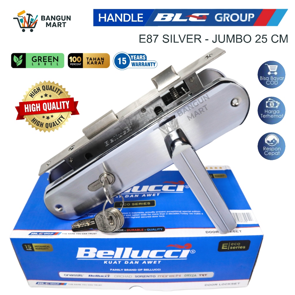 Kunci Pintu Besar Bellucci E87 NP Handle Pintu Bellucci ECO SERIES / Kunci Bellucci tiger NP / Kunci