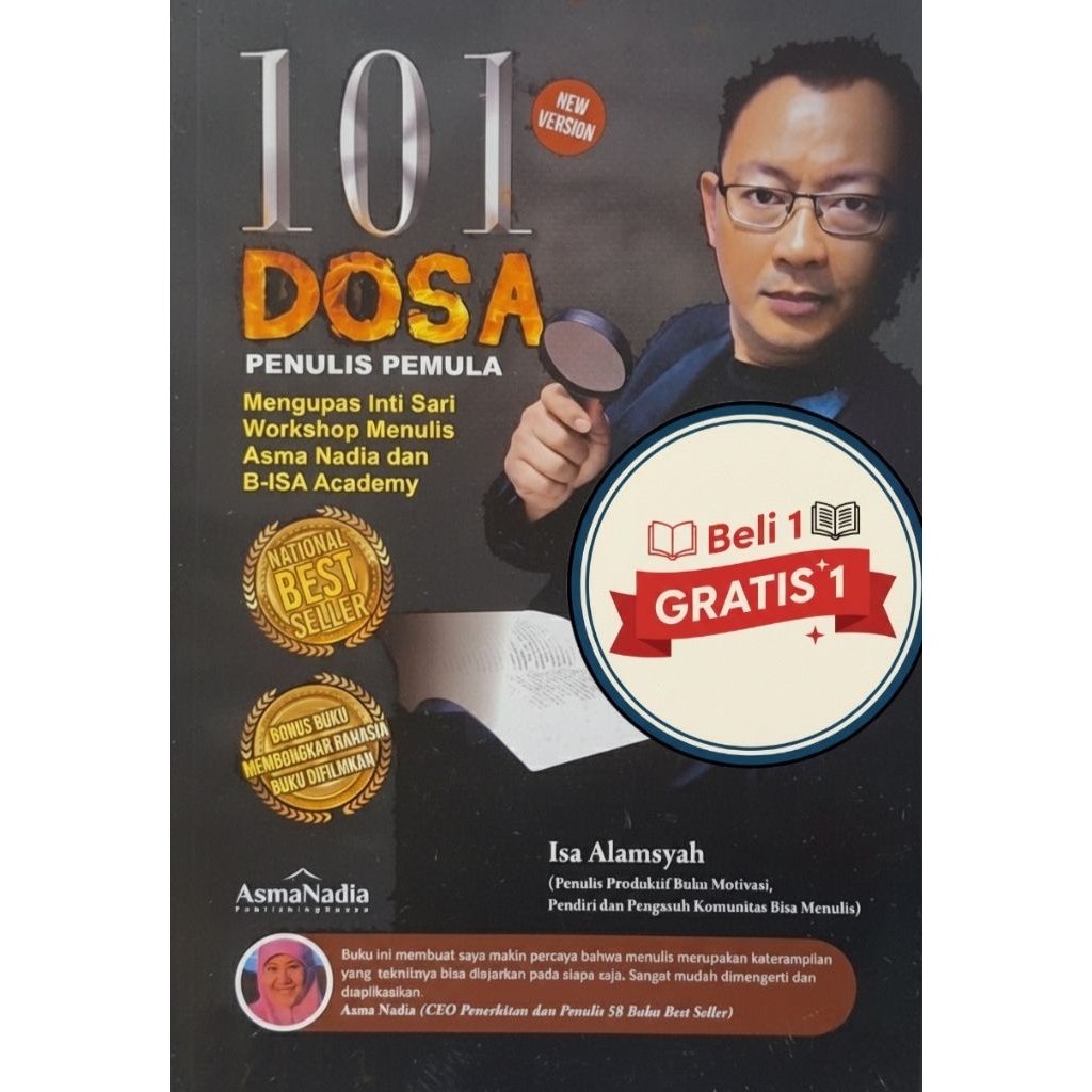 101 Dosa Penulis Pemula - Isa Alamsyah (New Version) - Buku Cetak Original - Tips Menulis Isa Alamsy