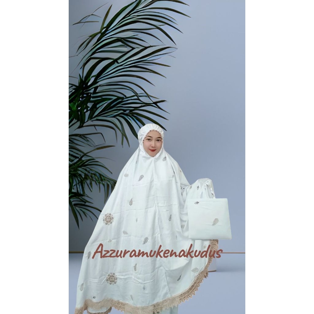 MUKENA PUTUSA  RAYON TWILL KAIN PUTIH