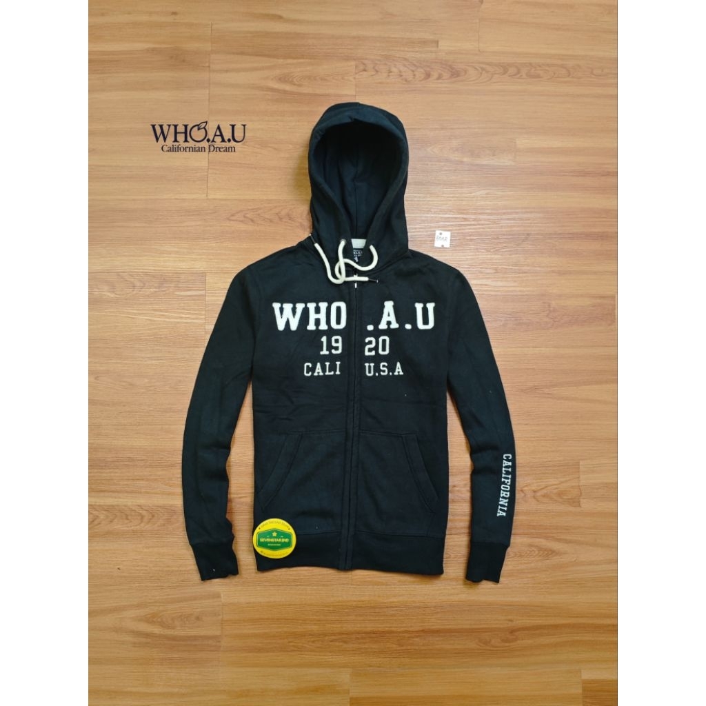 who au casual sweater zip hoodie