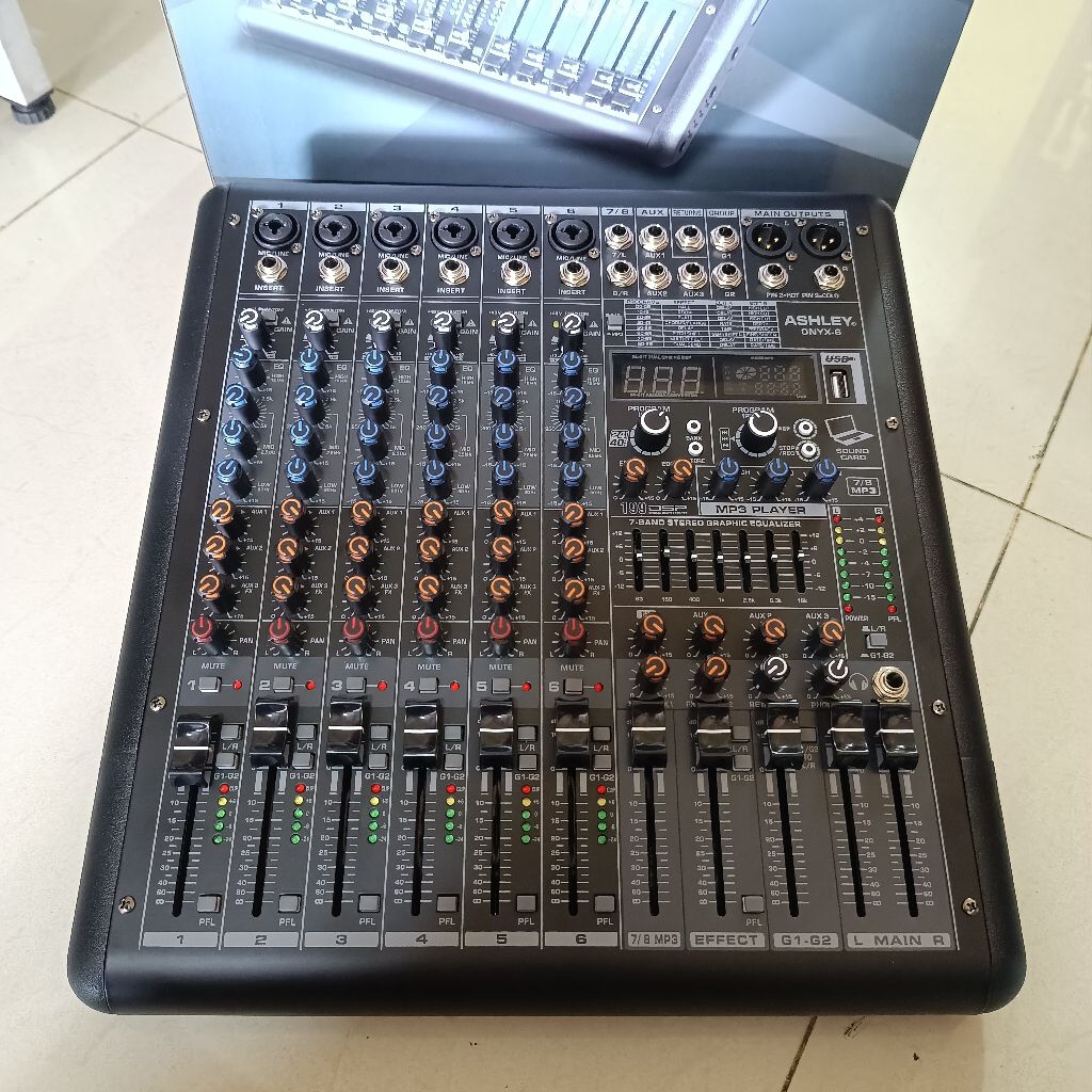 Mixer Ashley Onyx 6 Original Mixer Audio 6 channel Ashley Onyx 6 Original Mixer audio Ashley Onyx 6