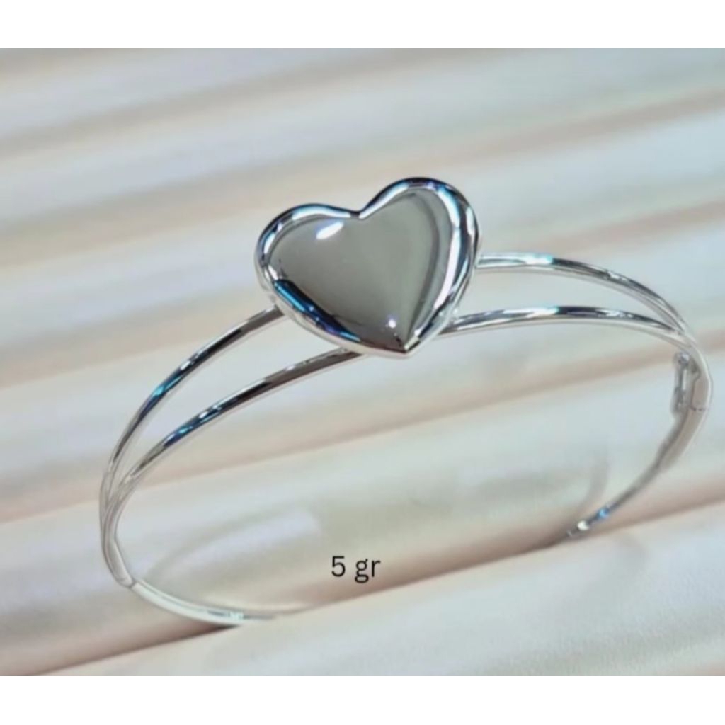 Gelang Bangle Hati Polos