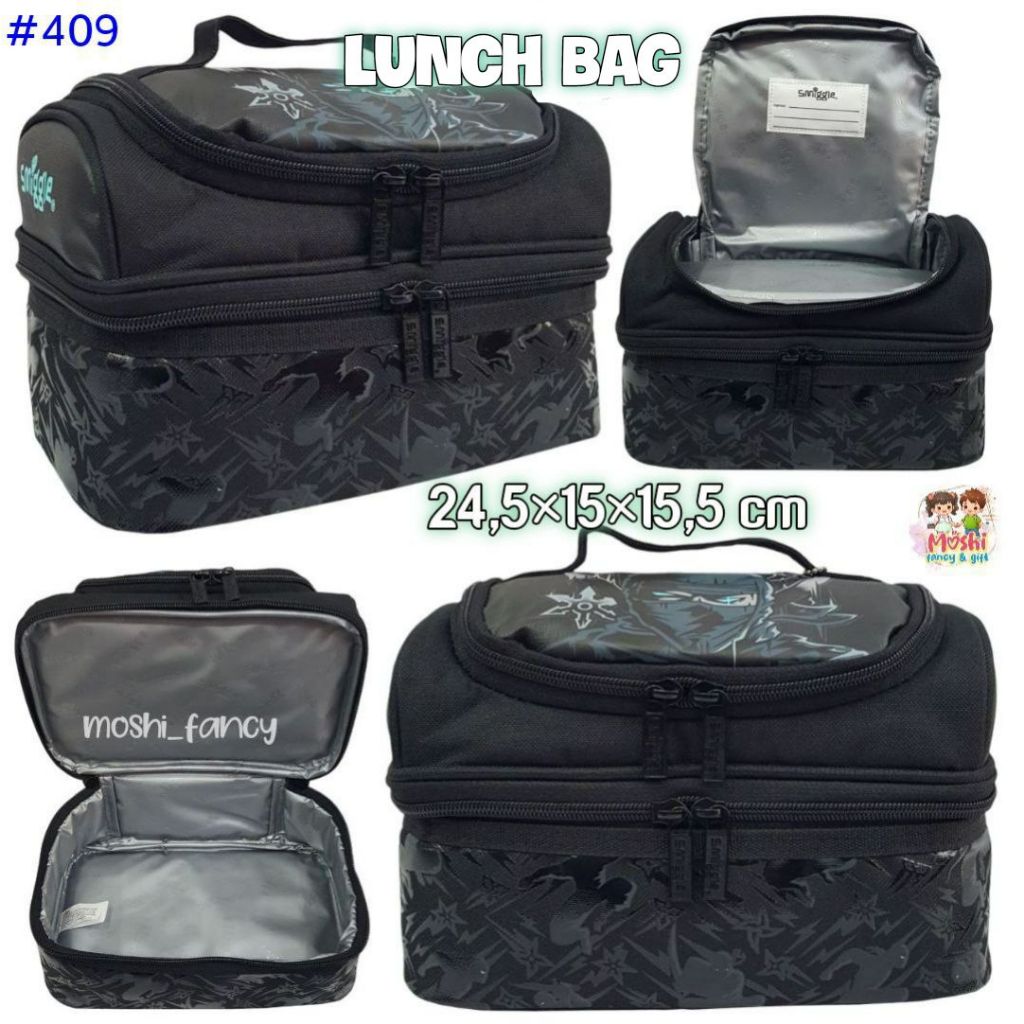 Lunch Bag Susun Star Ninja / Tempat Bekal Ninja Anak Laki-Laki / Tas Makan Anak Boy Motif Ninja / Ta