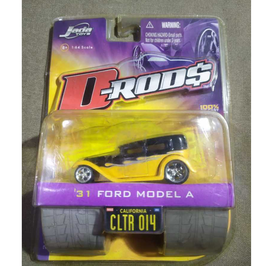 Jada Toys D-Rods  Diecast 2006 Wave 2 '31 Ford Model A CTLR014 Kuning Hitam rare