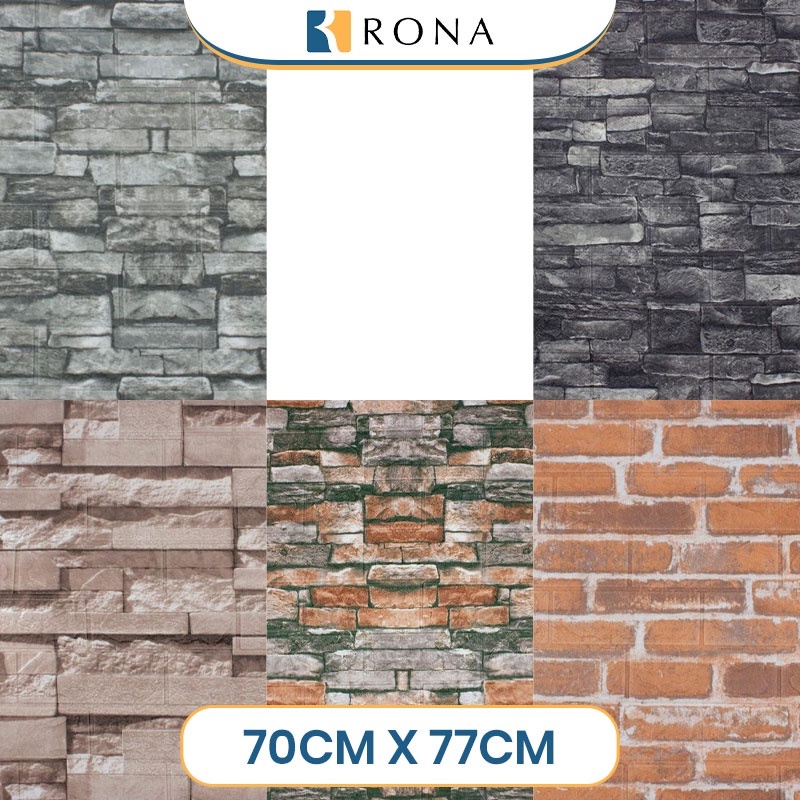 RONA 3D Wallfoam Dinding Wallpaper Dinding 3D Foam Cocok Untuk Pemasangan Di Rumah Kamar Kelas Wallp
