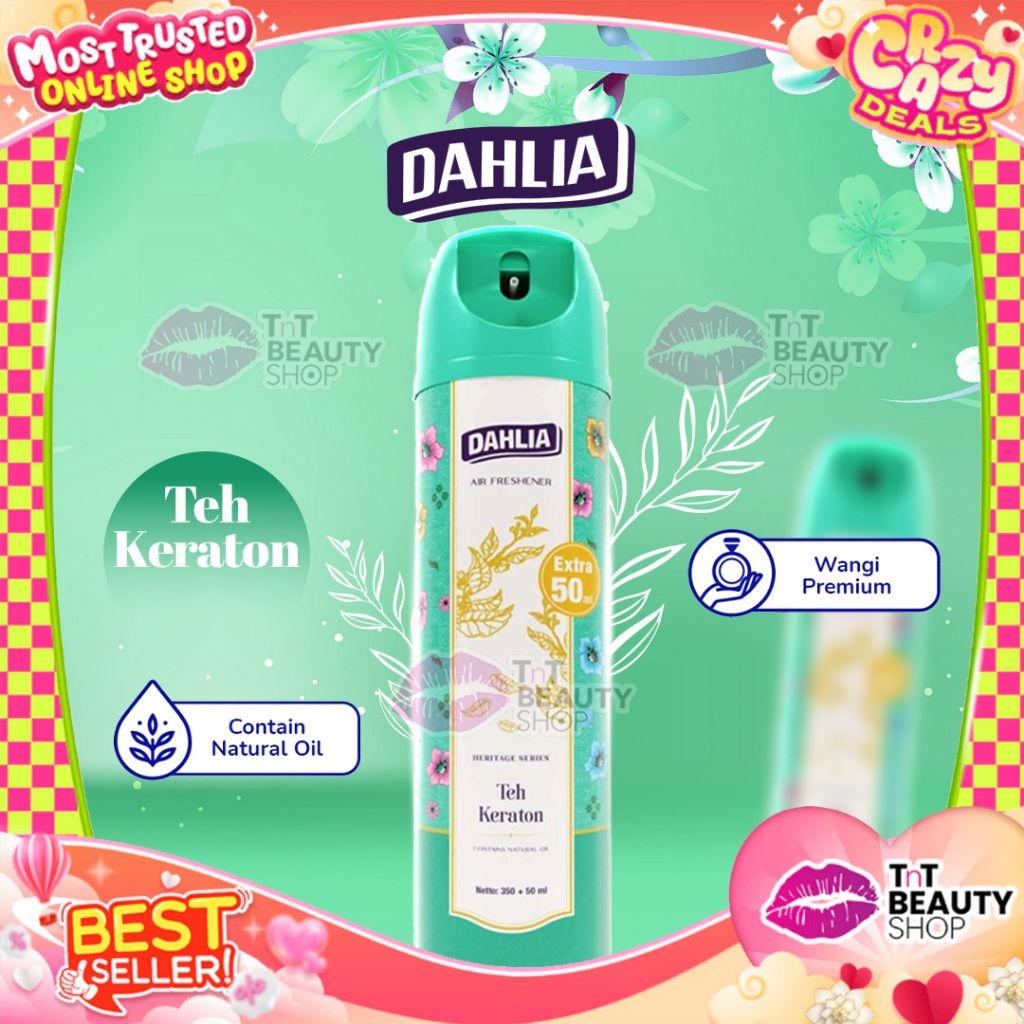 Dahlia Aerosol Heritage Series Teh Keraton 350ml + 50ml Aroma Teh Mewah & Menenangkan | TnT Beauty S