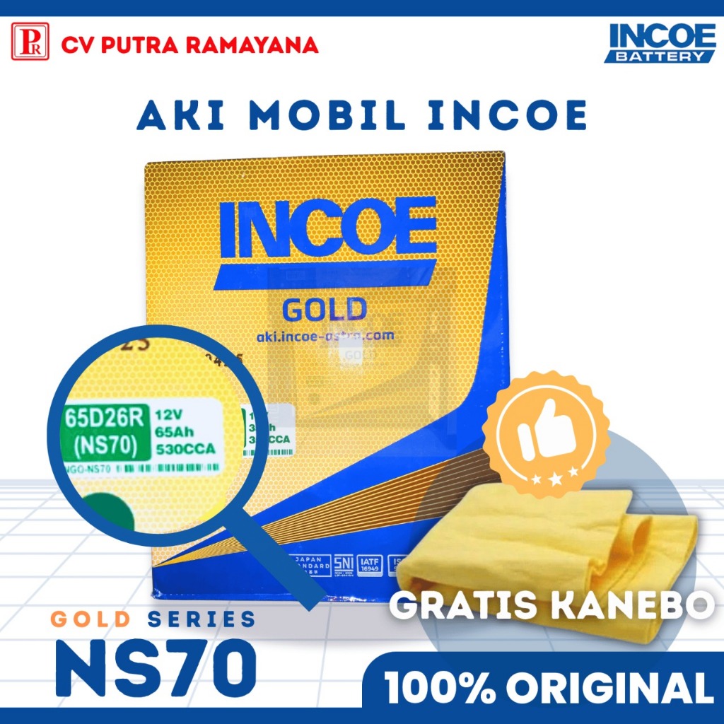 AKI (ACCU) MOBIL INCOE GOLD NS70 ORIGINAL