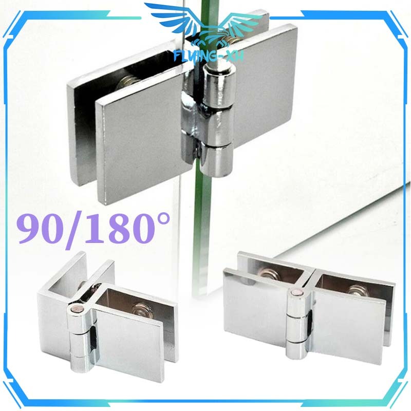 Engsel Jepit Kaca 5mm - 8mm Engsel Pintu Kaca Lemari 90°/180° Engsel Lemari Kaca Jepit Engsel Tanam 