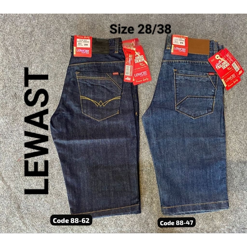 Celana Pendek Pria LEWAST Jeans Premium size 28/38