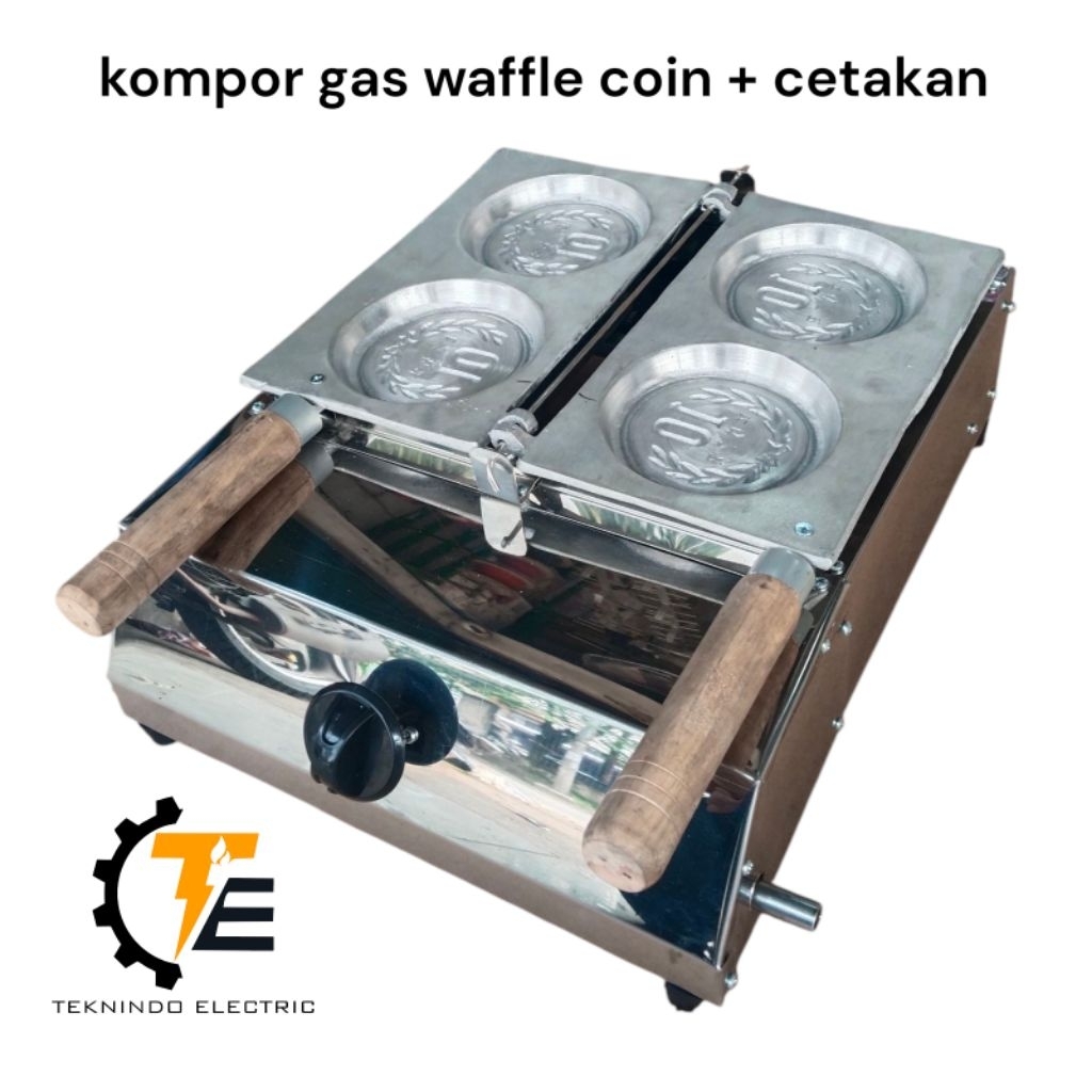 kompor gas waffle coin wafel koin + cetakan