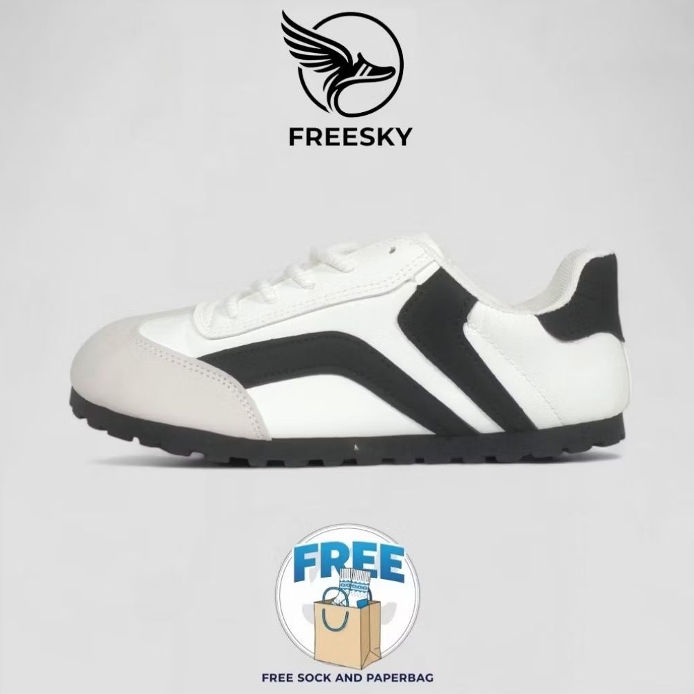 sepatu sneakers wanita putih hitam fashion korea style 370 sl72 impor casual runing casual murah