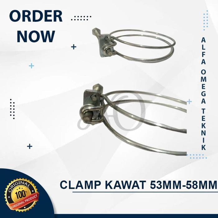 KLEM KAWAT SELANG AIR 53MM-58MM WIRE CLAMP HOSE SPIRAL 53MM-58MM