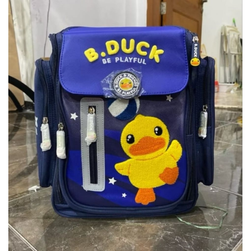 B.DUCK Ransel Anak Tas Sekolah B.Duck Navy Original