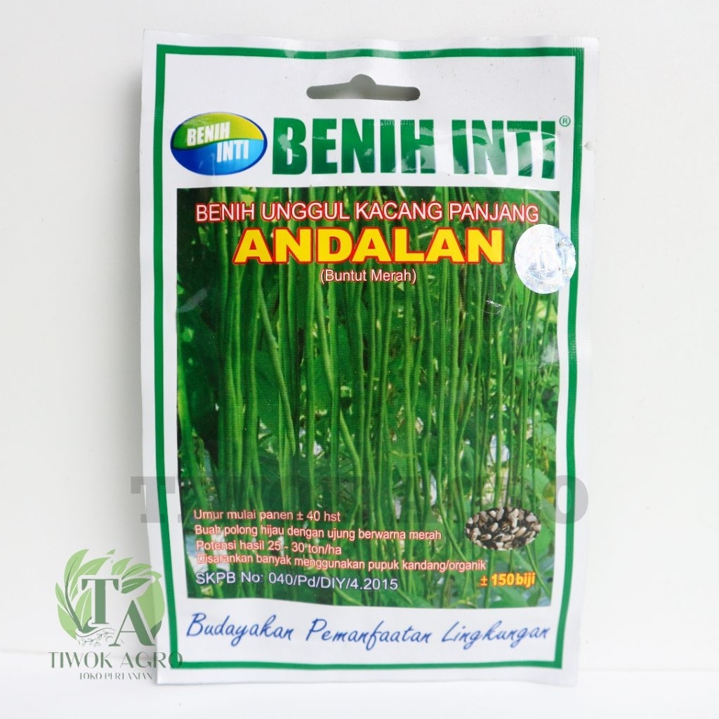 Benih Kacang Panjang Andalan Benih Inti | Hasil 35 Ton/Ha | Panen 40 HST Buntut Merah (150 Biji)