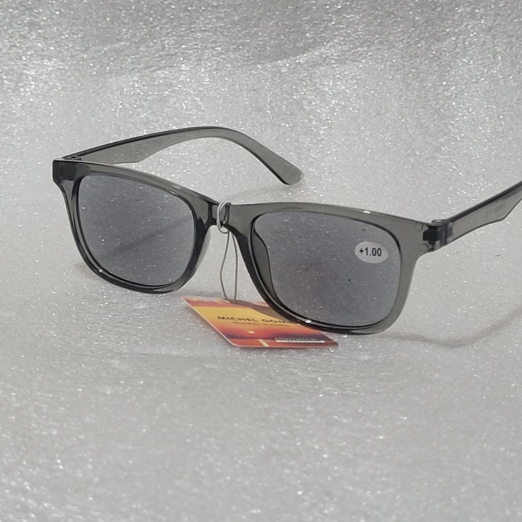 Kacamata Baca / Kacamata Plus Lensa Hitam Frame Transparan
