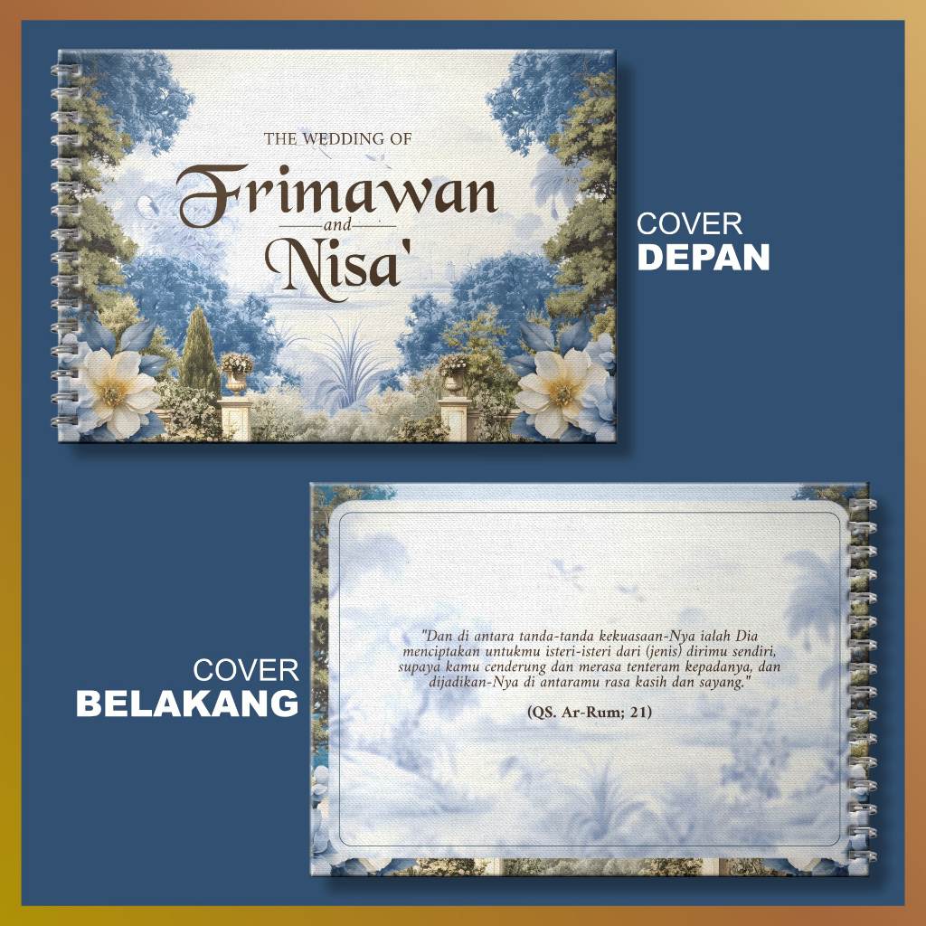 Guest Book Wedding Buku Tamu Pernikahan Custom Hard Cover Premium Kekinian Termurah By SPESIALIS BUK