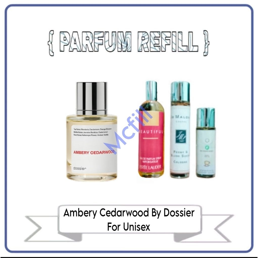 Parfum Refill Ambery Cedarwood Dossier For Unisex