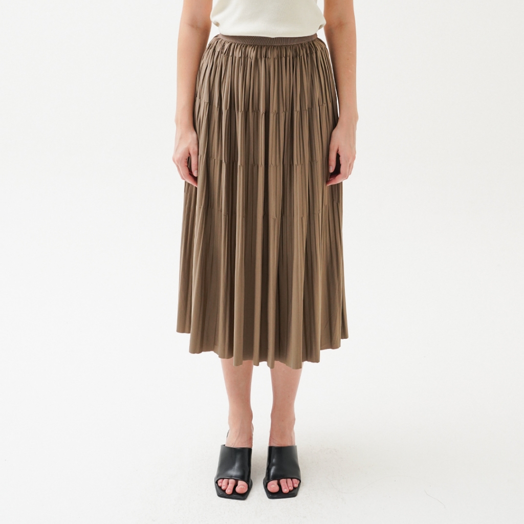 Mississippi Voluminous Flowing Midi Skirt Rok Midi L03000162M Taupe