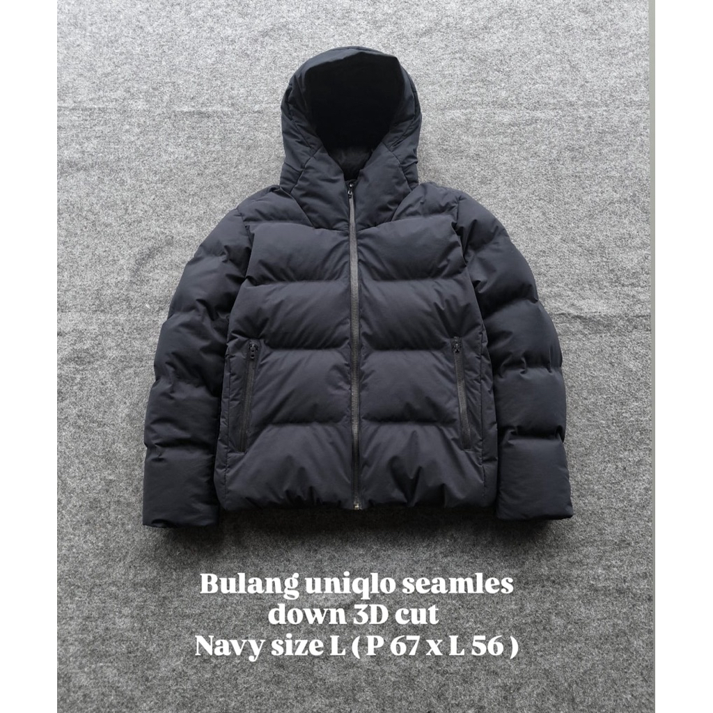 UNIQLO Seamless Down Navy 3D CUT