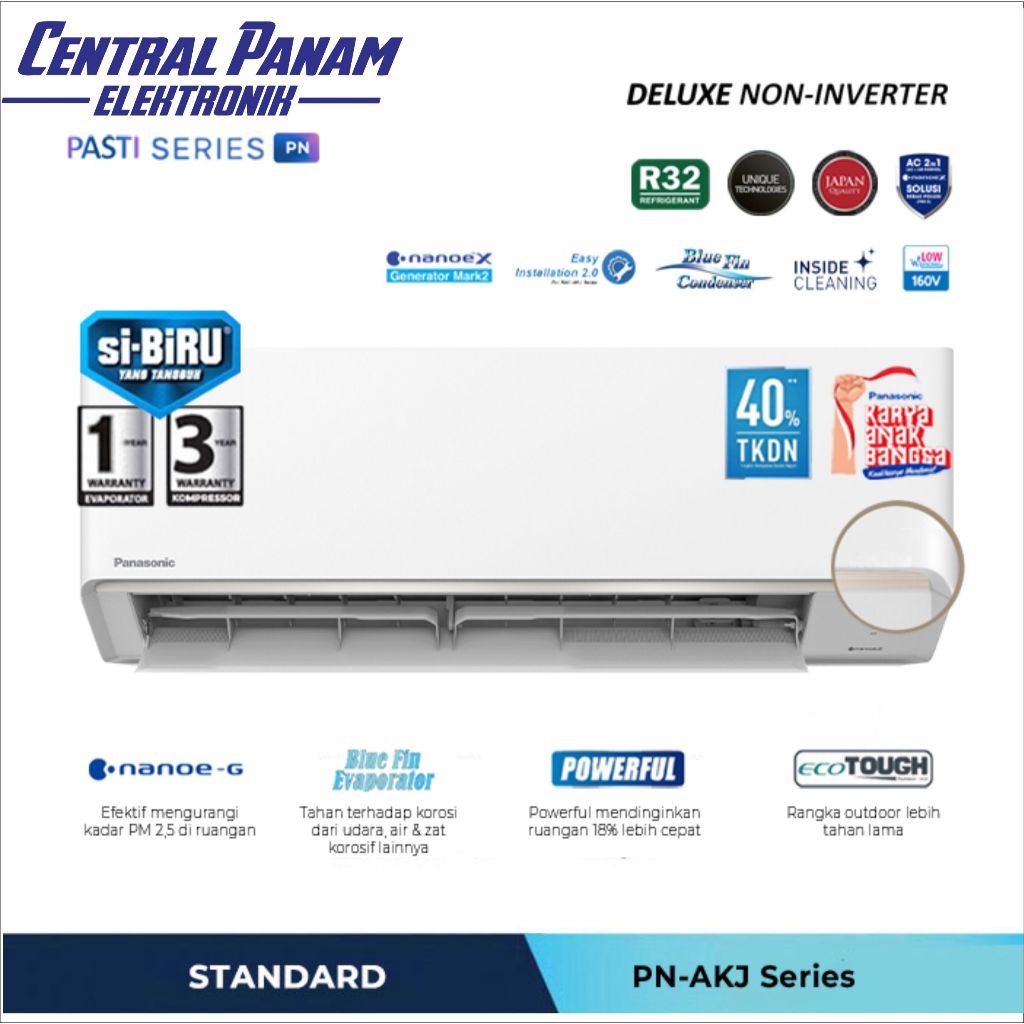 PANASONIC AC Split Standard 1 PK PN-9AKJ UNIT ONLY Central Panam Elektronik