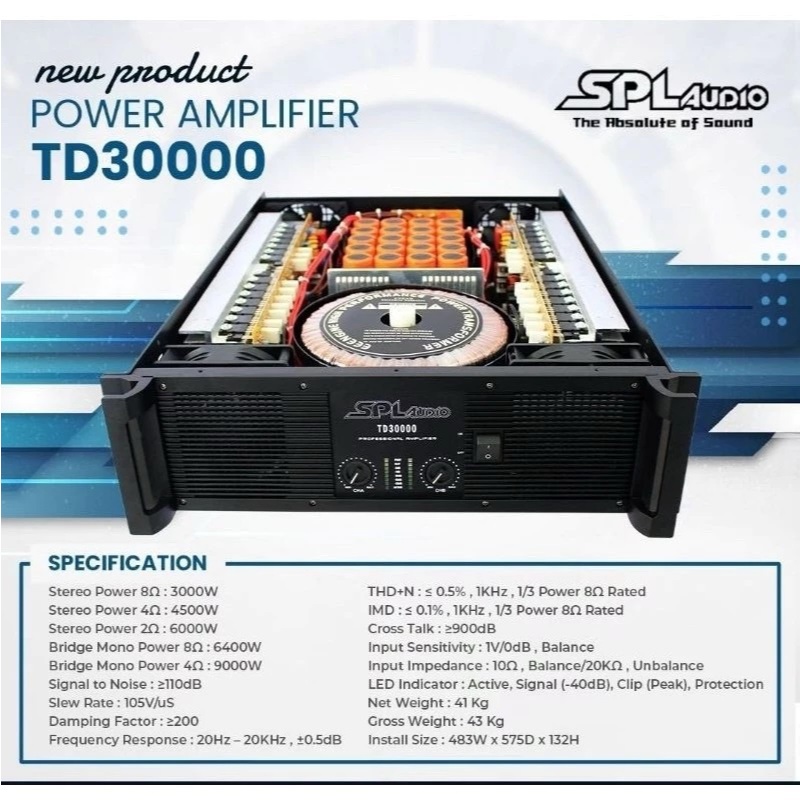 Power SPL AUDIO TD30000 Original - SPL Audio Power Amplifier TD30000 Original