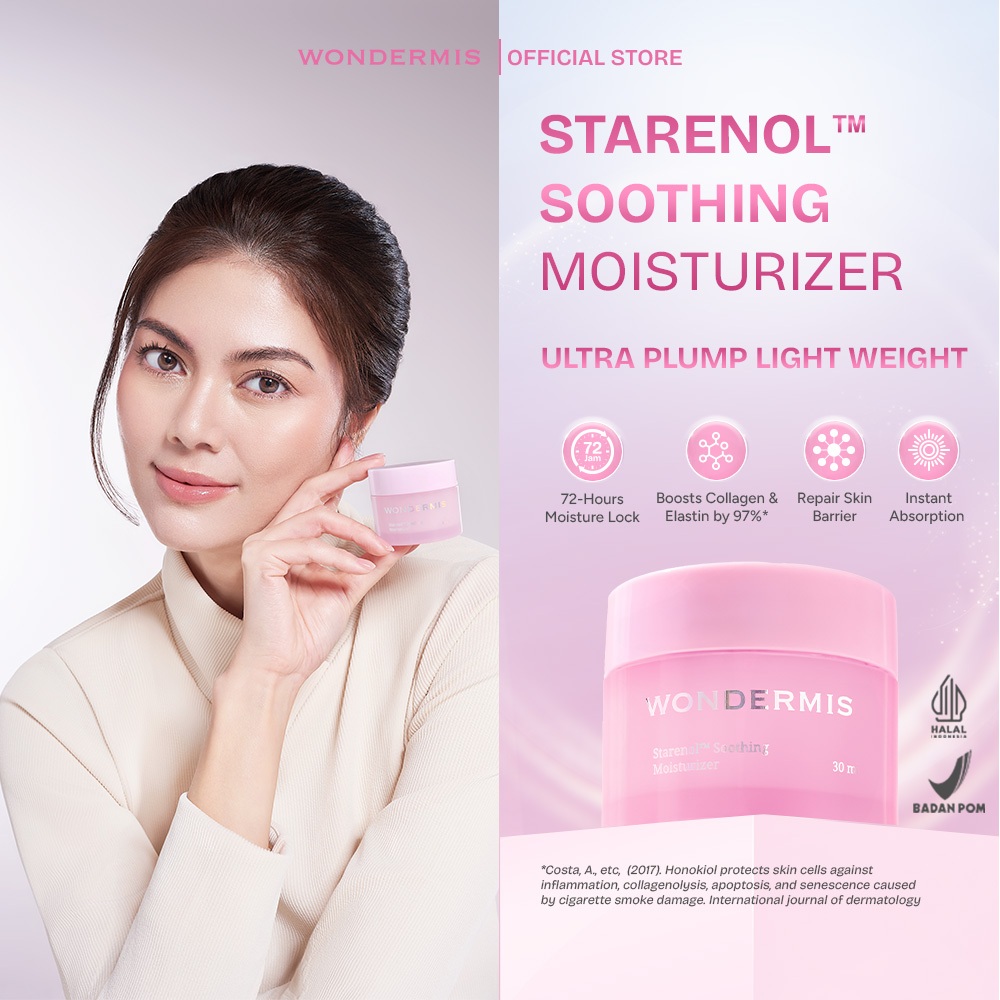 WONDERMIS - Starenol™ Soothing Moisturizer l 30ml l Skin Barrier Glowing Brightening Whitening Day C