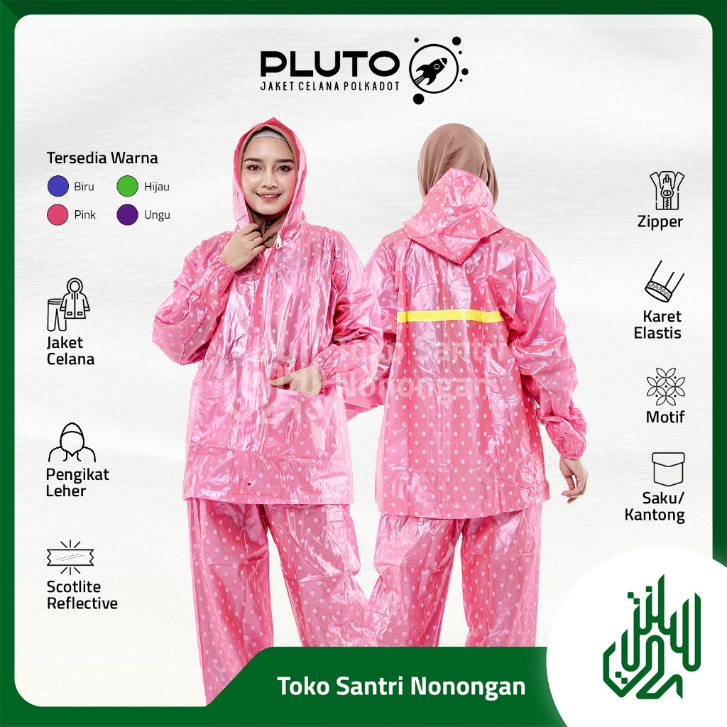 PLUTO POLKADOT JAKET CELANA - Jas Hujan