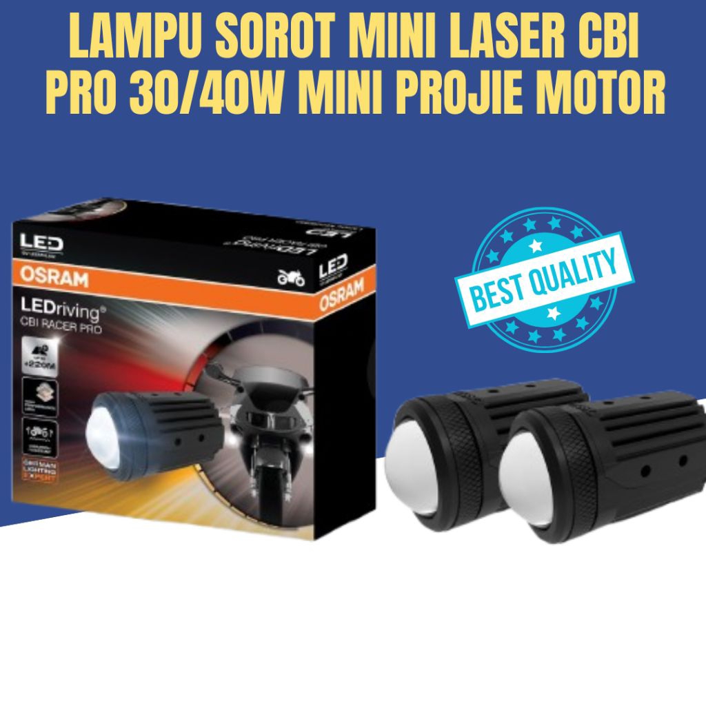 LAMPU SOROT MINI LASER CBI PRO 30/40W MINI PROJIE MOTOR KOLABORASI DUROMOTO