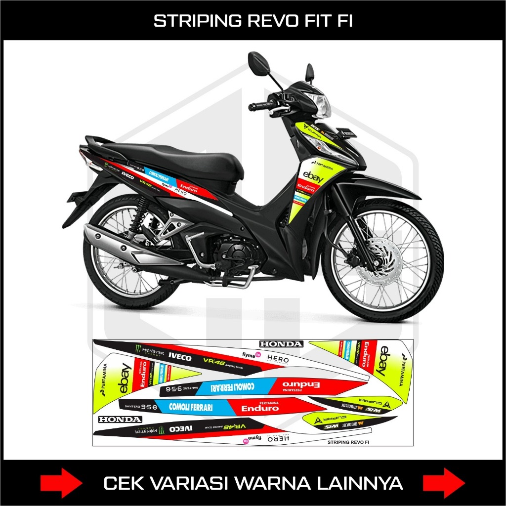 Striping Honda Revo Fit Fi /Stiker Honda Revo Fit Fi /Lis Body Motor Honda Revo Fit Fi