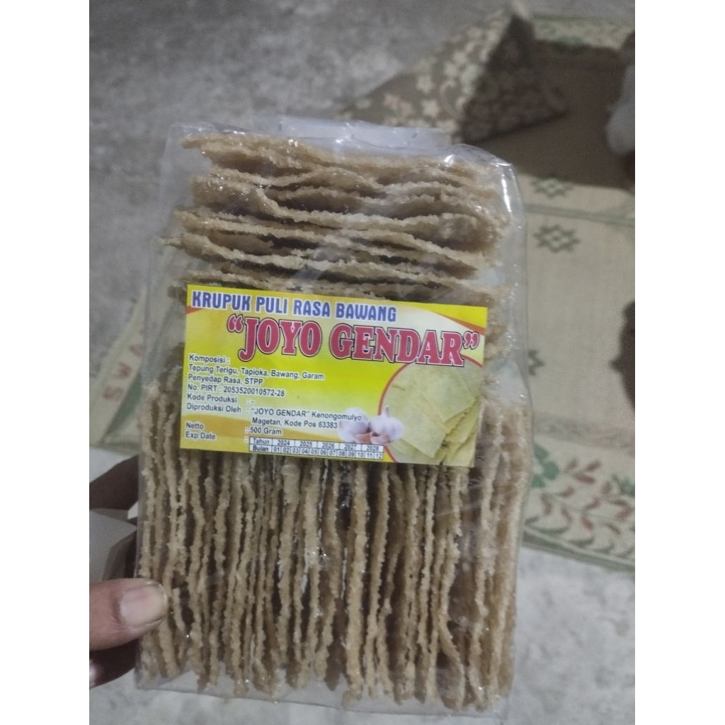Krupuk puli rasa bawang