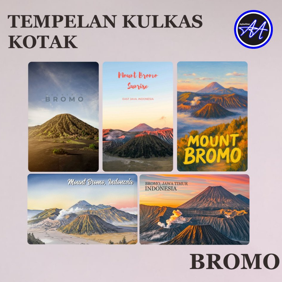 SOUVENIR OLEH-OLEH MAGNET TEMPELAN KULKAS BENTUK KOTAK BROMO