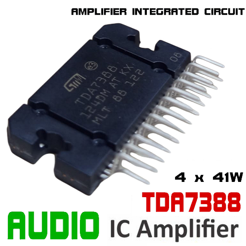 IC TDA 7388 ( Genuine ) Audio Amplifier 4 Channel 4 x 41W Quad bridge Power TDA7388