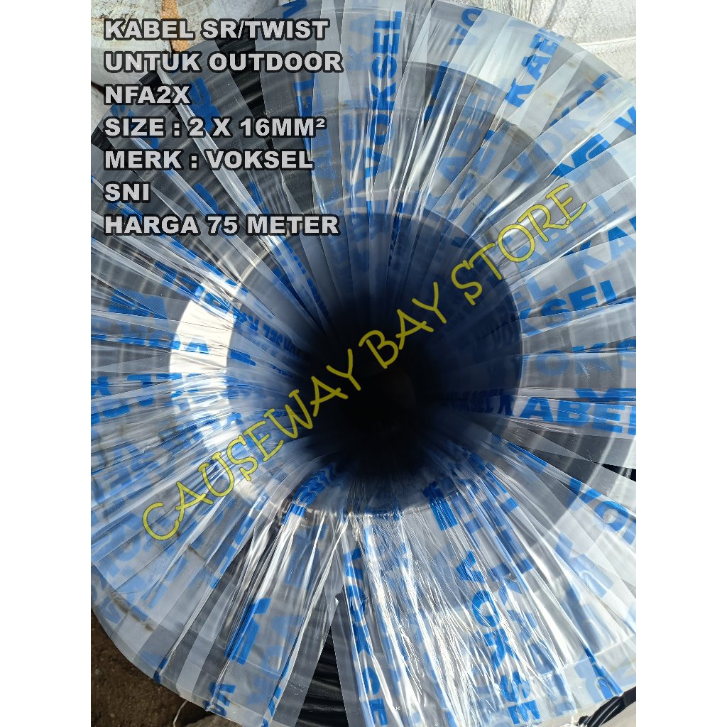 KABEL SR / TWIST / NFA 2X SNI 2 X 16MM² VOKSEL 75 METER VOKSEL
