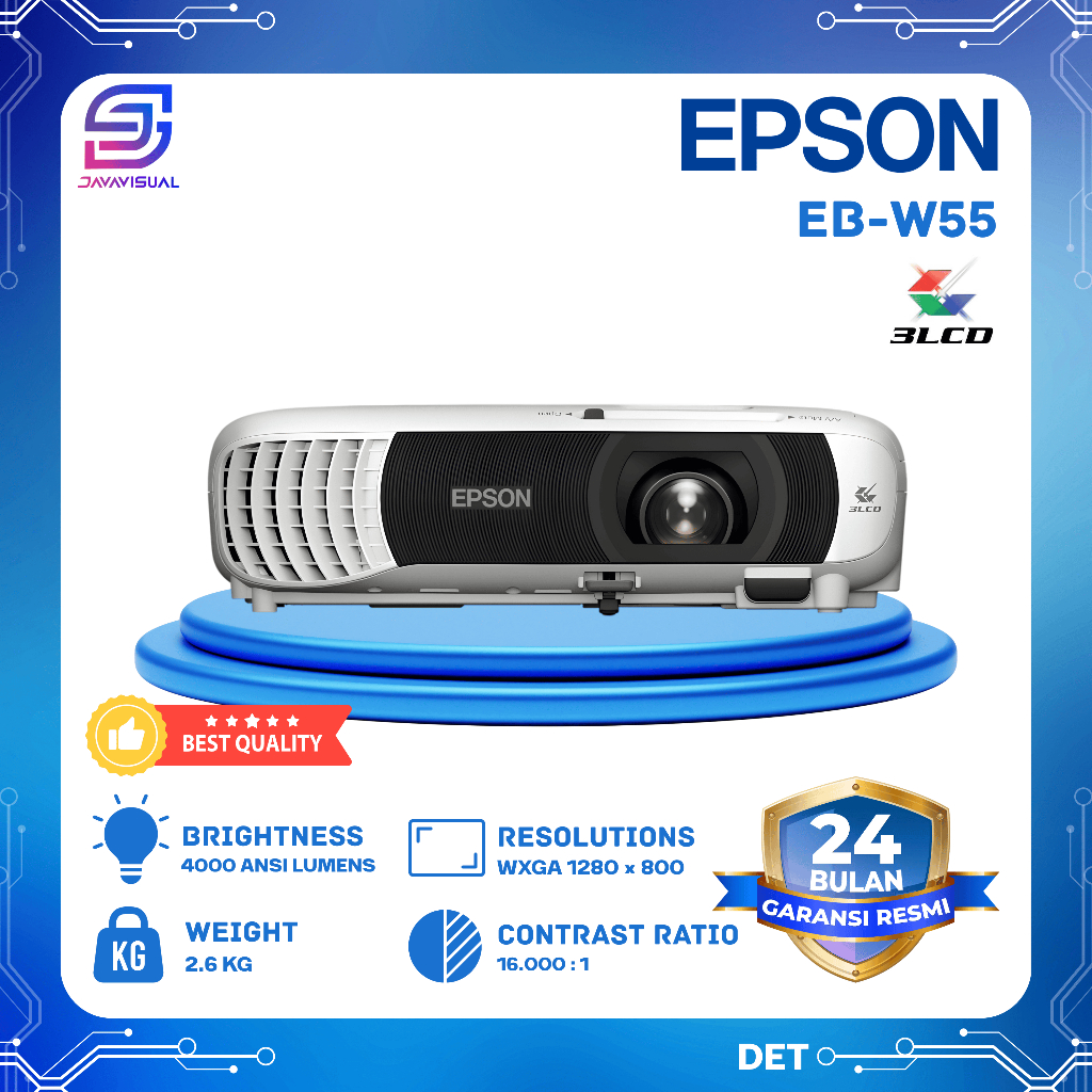Proyektor Epson EB-W55 4000 Lumens WXGA