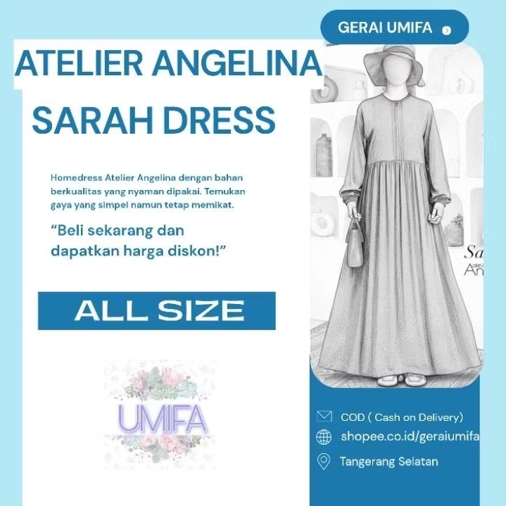 Sarah Dress Atelier Angelina Yarrow Flo Hazel Coral Bloom Bunch Blue Night Heritage Cool Beige Ether