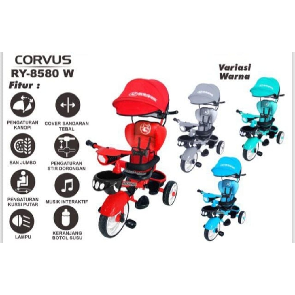 SEPEDA TIGA RODA ROYAL 8580 W_Sepeda anak roda tiga