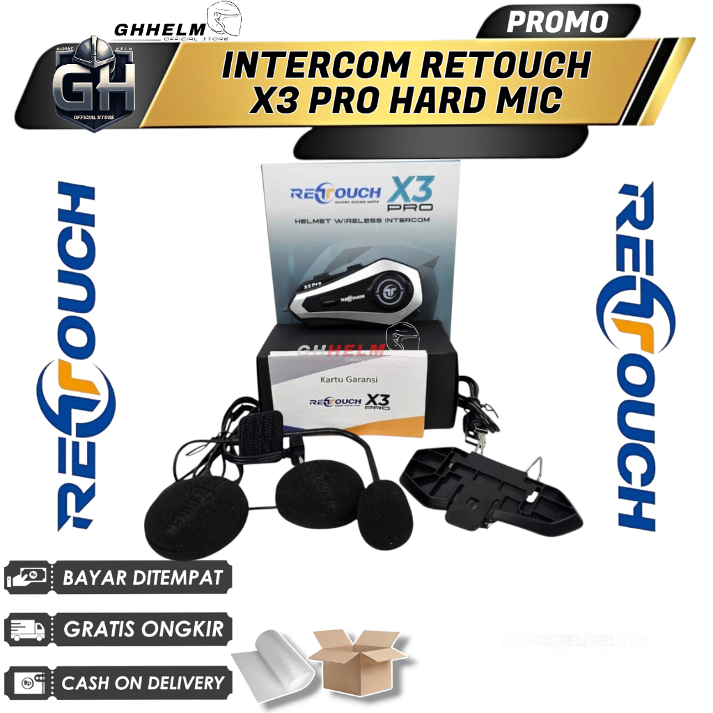RETOUCH X3 PRO Intercom Bluetooth Helmet | Call | Music Sharing + Intercom | Waterproof IP56