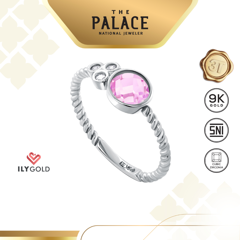 ILY GOLD Pink Theory - Bazel Ring / cincin