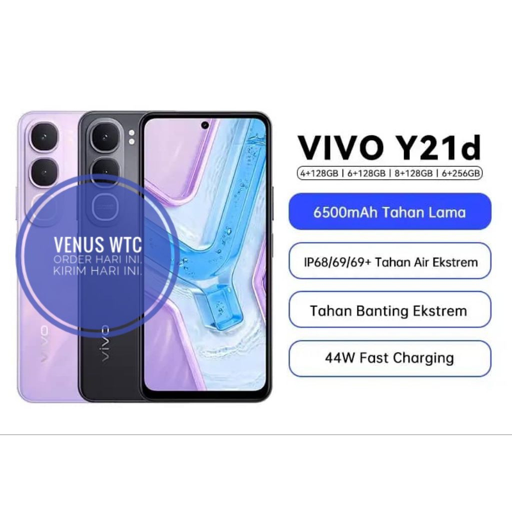 Vivo Y21d 4/128 6/128 6/256 8/128 Y19s pro 4G 4/64 4/128 6/128 garansi resmi (no repack)