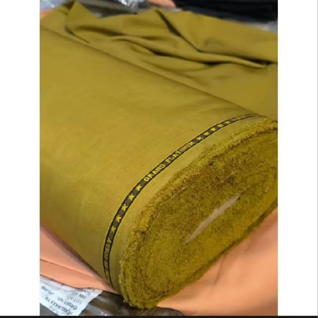 Kain semi wool warna pemda khaki,keki,pns,bahan kain meteran seragam safari celana,rok,jas pria wani