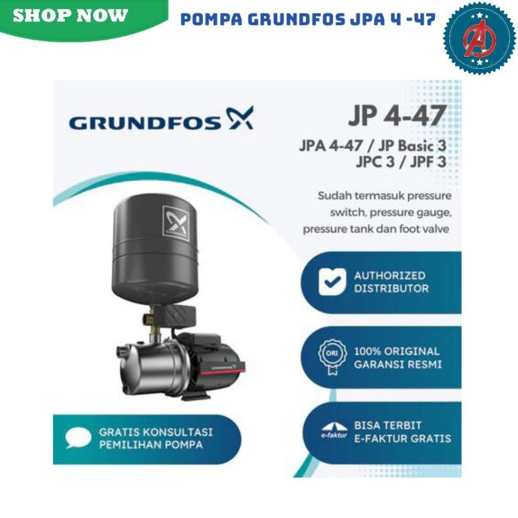 Pompa Grundfos JPA 4-47 (JP Basic 3) / Grundfos JPA 4-47.
