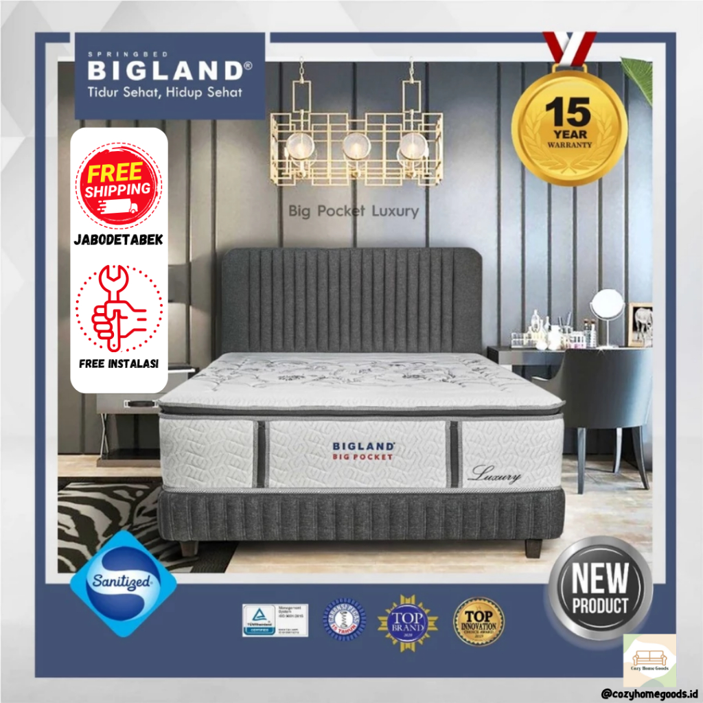 Springbed Bigland - Big Pocket Luxury - Kasur - Tempat Tidur - Premium