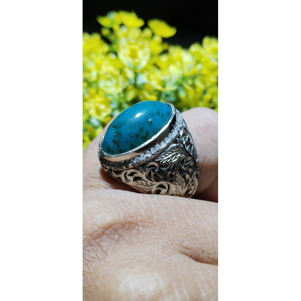 natural cincin batu bacan doko totol coklat