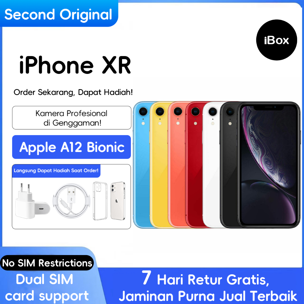 iBOX iPhone XR 64GB/128GB Fullset Second Mulus Good Conditions Lcd Original 100% | Like New | No Ref