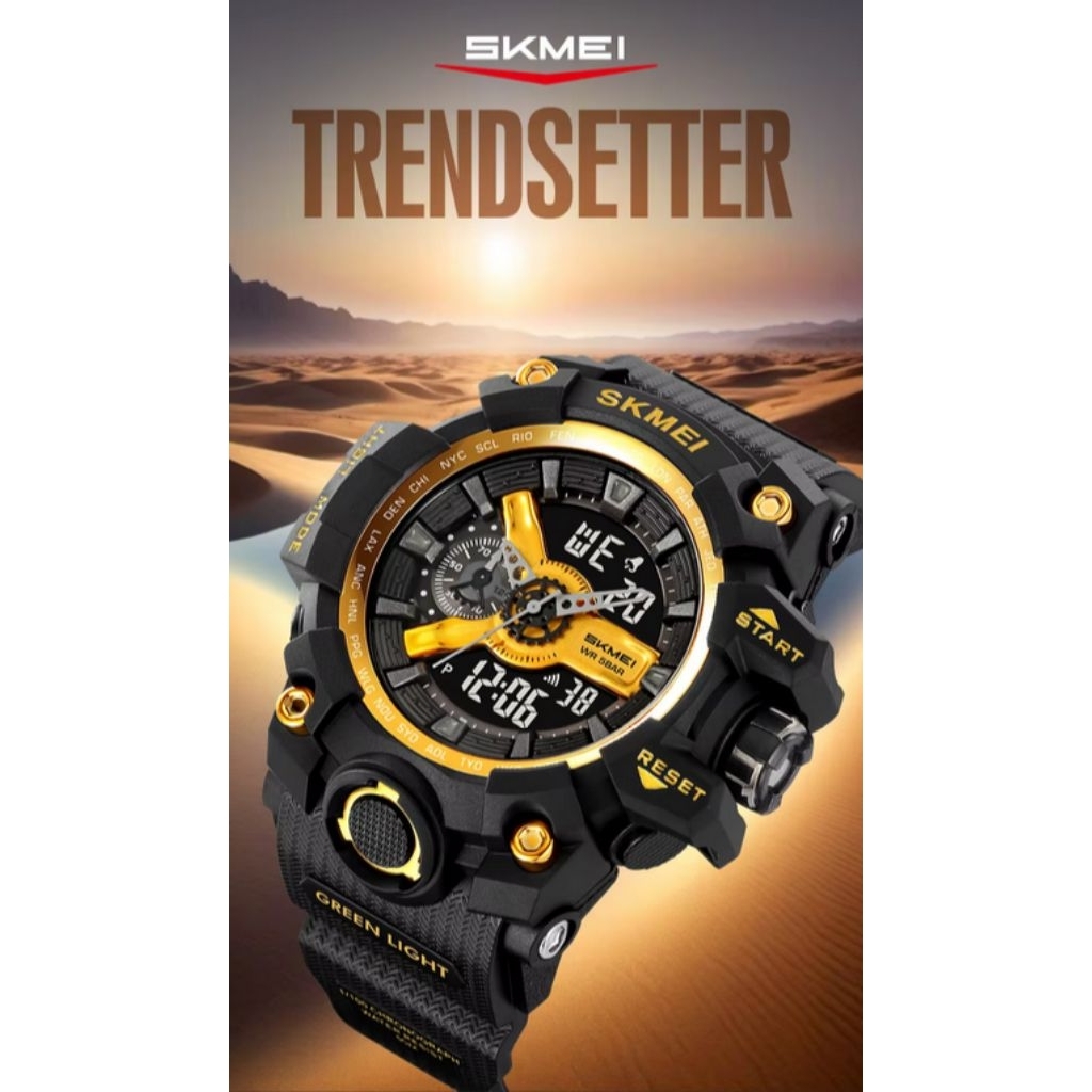 SKMEI Jam tangan pria digital analog - ARMY