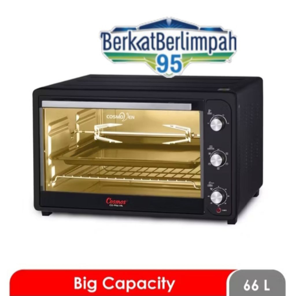 COSMOS CO-9966 VRL (100% ORI) Oven Listrik 66L 900W