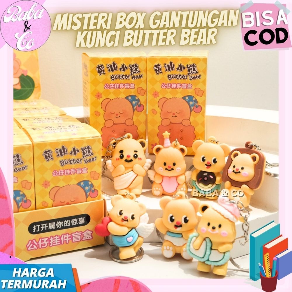 MISTERI BOX GANTUNGAN KUNCI BUTTER BEAR KEYCHAIN MYSTERY PACK BUTTER BEAR GANTUNGAN MISTERI BERUANG 