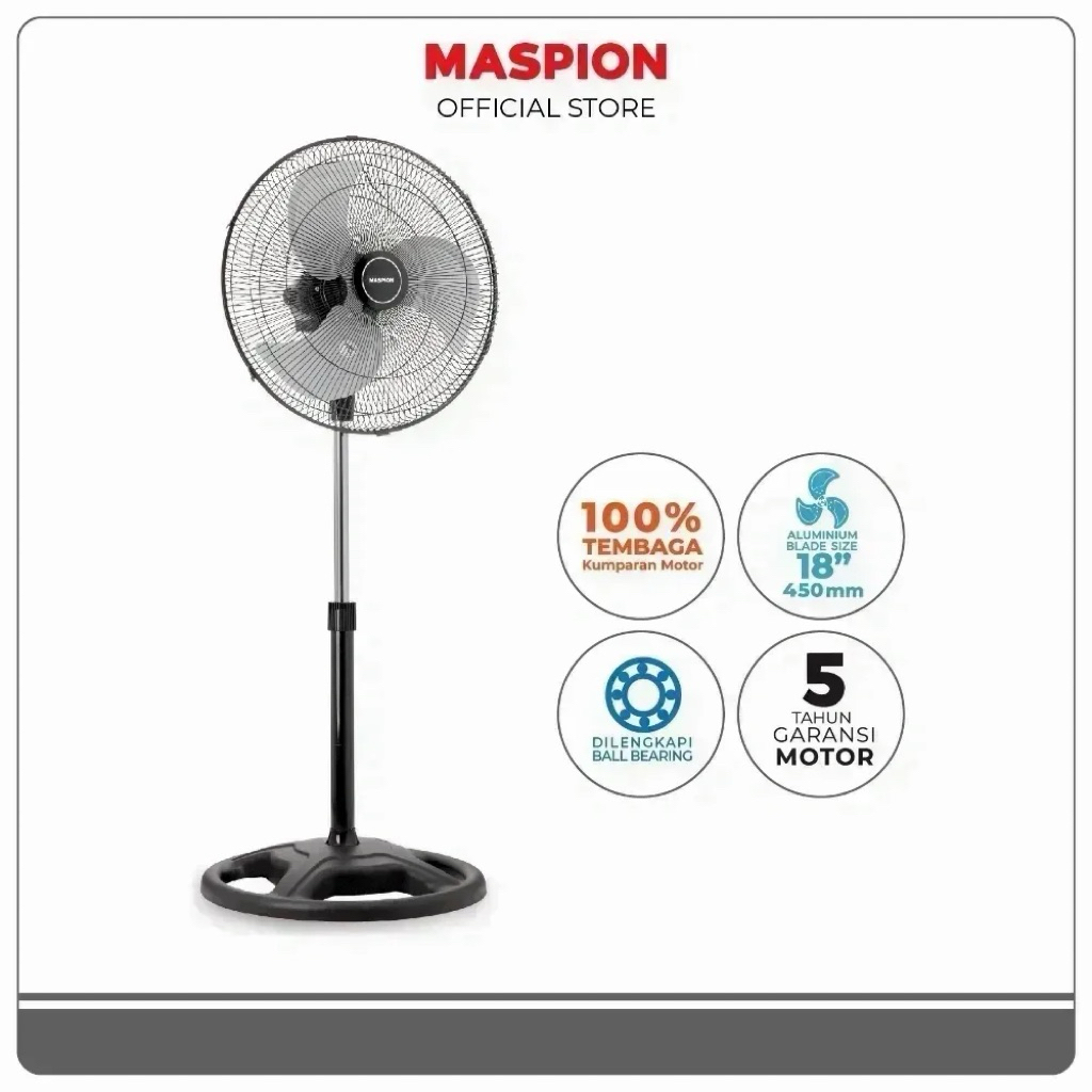 KIPAS ANGIN MASPION PW452 18” STAND FAN BERDIRI PW 452