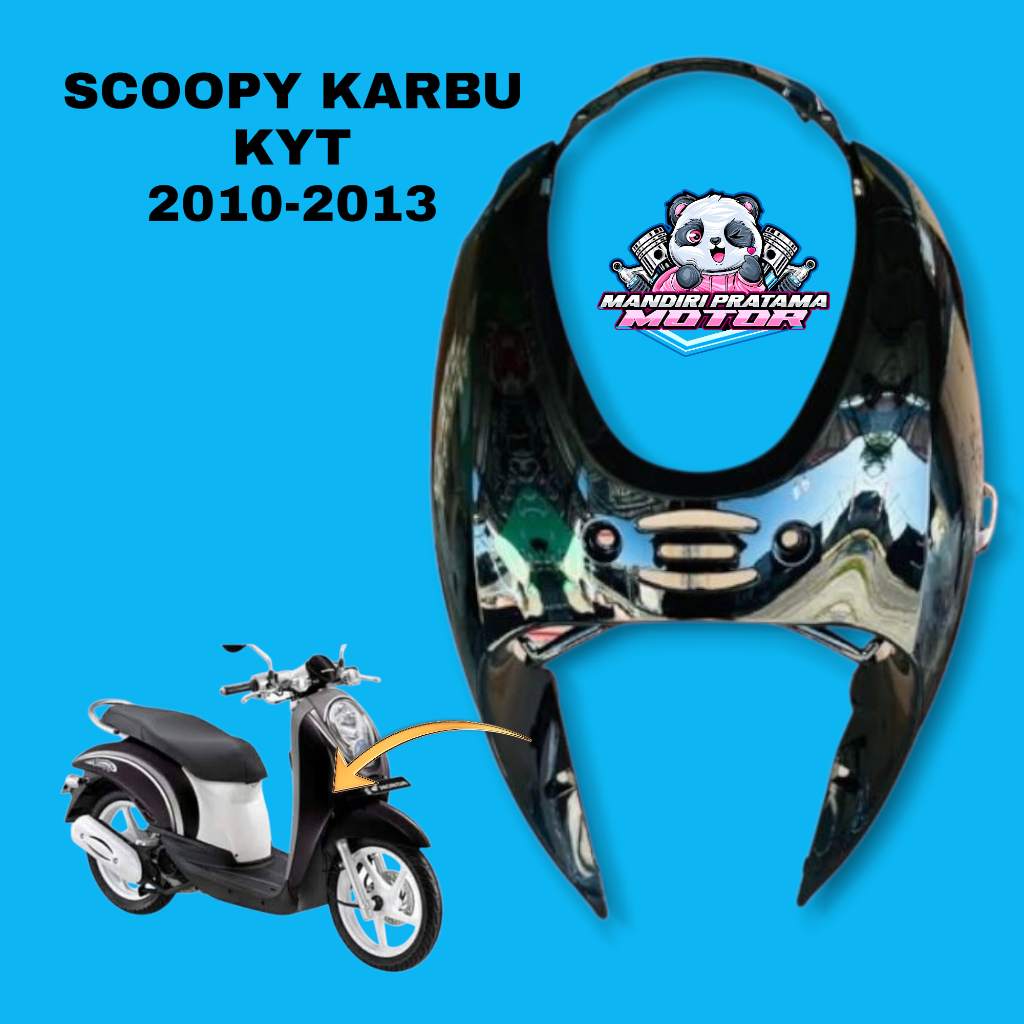 COVER BODY DEPAN TAMENG DEPAN SCOOPY KARBU KYT 2010 2011 2012 2013 HITAM VIOLET TENSHI